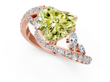 Rose gold Fancy Yellow Heart  Solitaire with Pavé Twist Band and Four-Prong Setting_65
