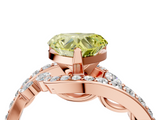 Rose gold Fancy Yellow Heart  Solitaire with Pavé Twist Band and Four-Prong Setting_68