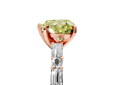 Rose gold Fancy Yellow Heart  Solitaire with Side Baguettes and Channel Set Band_50