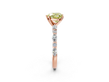 Rose gold Fancy Yellow Heart  Solitaire with Side Stones on a Pavé Band and Four-Prong Setting_26