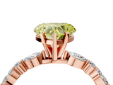 Rose gold Fancy Yellow Heart  Solitaire with Side Stones on a Pavé Band and Four-Prong Setting_28
