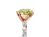 Rose gold Fancy Yellow Heart  Solitaire with Side Stones on a Pavé Band and Four-Prong Setting_29