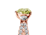Rose gold Fancy Yellow Heart  Three-Stone Diamond Ring with Pavé Split Shank and Four-Prong Setting_50
