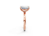 Rose gold Fancy Yellow Heart  and Emerald Cut Toi Moi Ring with Prong Setting_48