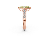 Rose gold Fancy Yellow Marquise  Brilliant Channel-Set Solitaire Ring with Four-Prong Setting_19