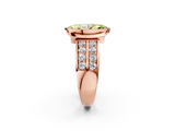 Rose gold Fancy Yellow Marquise  Brilliant Diamond Channel Set Wide Band Ring with Bezel Setting_2