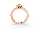 Rose gold Fancy Yellow Marquise  Brilliant Diamond Channel Set Wide Band Ring with Bezel Setting_3