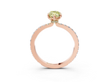Rose gold Fancy Yellow Marquise  Brilliant Pavé Band Solitaire with Four-Prong Setting_25