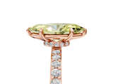 Rose gold Fancy Yellow Marquise  Brilliant Pavé Band Solitaire with Four-Prong Setting_27