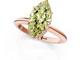 Rose gold Fancy Yellow Marquise  Brilliant Solitaire Engagement Ring with Six-Prong Setting and Classic Band_1