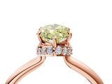 Rose gold Fancy Yellow Marquise  Brilliant Solitaire Engagement Ring with Six-Prong Setting and Classic Band_4