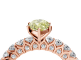 Rose gold Fancy Yellow Marquise  Brilliant Solitaire with Pavé Band and Four-Prong Setting_20