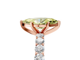 Rose gold Fancy Yellow Marquise  Brilliant Solitaire with Pavé Band and Four-Prong Setting_21