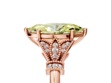 Rose gold Fancy Yellow Marquise  Brilliant Solitaire with Pave Band and Four-Prong Setting_5