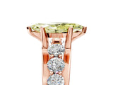 Rose gold Fancy Yellow Marquise  Brilliant Solitaire with Side Stones on a Pave Band and Four-Prong Setting_34