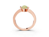 Rose gold Fancy Yellow Marquise Cut Brilliant Channel-Set Diamond Ring with Bezel Prong Setting_3