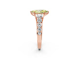 Rose gold Fancy Yellow Marquise Cut Brilliant Diamond Pavé Band with Six-Prong Setting_14