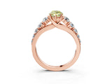 Rose gold Fancy Yellow Marquise Cut Brilliant Diamond Pavé Band with Six-Prong Setting_15