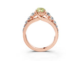 Rose gold Fancy Yellow Marquise Cut Brilliant Diamond Pavé Band with Six-Prong Setting_3