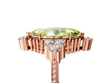Rose gold Fancy Yellow Marquise Cut Brilliant Diamond with Cluster Setting on a Beaded Band and Four-Prong Setting_5
