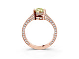 Rose gold Fancy Yellow Marquise Cut Brilliant Split Shank Pave Solitaire Ring with Four-Prong Setting_3