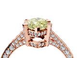 Rose gold Fancy Yellow Marquise Cut Brilliant Split Shank Pave Solitaire Ring with Four-Prong Setting_4