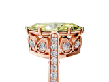 Rose gold Fancy Yellow Marquise  Cut Cathedral Pave Diamond Engagement Ring with Six-Prong Setting_37