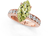Rose gold Fancy Yellow Marquise  Cut Channel Set Diamond Engagement Ring with Four-Prong Setting_1