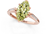 Rose gold Fancy Yellow Marquise  Cut Channel Set Solitaire Engagement Ring with Four-Prong Setting_1