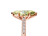 Rose gold Fancy Yellow Marquise  Cut Channel Set Solitaire Engagement Ring with Four-Prong Setting_5