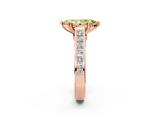 Rose gold Fancy Yellow Marquise  Cut Channel Set Solitaire Engagement Ring with Prong Setting_2