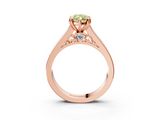 Rose gold Fancy Yellow Marquise  Cut Channel Set Solitaire Engagement Ring with Prong Setting_3