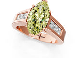 Rose gold Fancy Yellow Marquise Cut Cut Channel Set Solitaire Ring with Four-Prong Setting_1