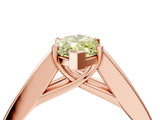 Rose gold Fancy Yellow Marquise Cut Cut Channel Set Solitaire Ring with Four-Prong Setting_4