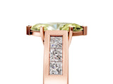 Rose gold Fancy Yellow Marquise Cut Cut Channel Set Solitaire Ring with Four-Prong Setting_5