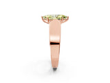 Rose gold Fancy Yellow Marquise Cut Cut Diamond Channel Set Solitaire Ring with Four-Prong Setting_2