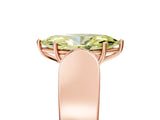 Rose gold Fancy Yellow Marquise Cut Cut Diamond Channel Set Solitaire Ring with Four-Prong Setting_5