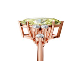 Rose gold Fancy Yellow Marquise Cut Cut Diamond Cluster Ring with Solitaire Band and Four-Prong Setting_18