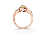 Rose gold Fancy Yellow Marquise Cut Cut Halo Diamond Infinity Band with Four-Prong Setting_3