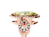 Rose gold Fancy Yellow Marquise Cut Cut Halo Diamond Infinity Band with Four-Prong Setting_5