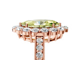 Rose gold Fancy Yellow Marquise Cut Cut Halo Diamond Pavé Engagement Ring with Milgrain Detailing_17