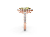 Rose gold Fancy Yellow Marquise Cut Cut Halo Diamond Pavé Engagement Ring with Milgrain Detailing_2