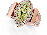 Rose gold Fancy Yellow Marquise Cut Cut Halo Split Shank Prong Set Ring_1