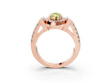 Rose gold Fancy Yellow Marquise Cut Cut Halo Split Shank Prong Set Ring_3