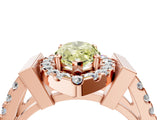 Rose gold Fancy Yellow Marquise Cut Cut Halo Split Shank Prong Set Ring_4
