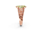 Rose gold Fancy Yellow Marquise Cut Cut Milgrain Pave Diamond Engagement Ring with Four-Prong Setting_5