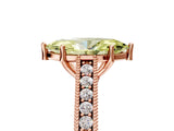 Rose gold Fancy Yellow Marquise Cut Cut Pave Band Milgrain Solitaire Ring_5