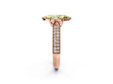 Rose gold Fancy Yellow Marquise Cut Cut Pave Split Shank Engagement Ring with Four-Prong Setting_2