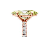 Rose gold Fancy Yellow Marquise Cut Diamond Brilliant Solitaire Ring with Pavé Band and Four-Prong Setting_17