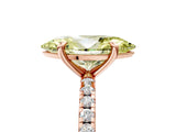 Rose gold Fancy Yellow Marquise Cut Diamond Brilliant Solitaire Ring with Pavé Band and Four-Prong Setting_5